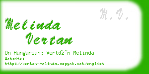 melinda vertan business card